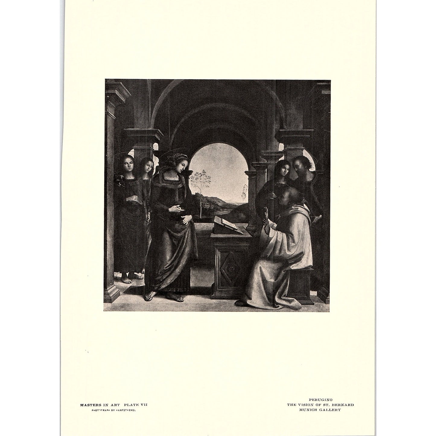 The Vision of St. Bernard - Perugino - 1902 Litho Art Print AF4-13