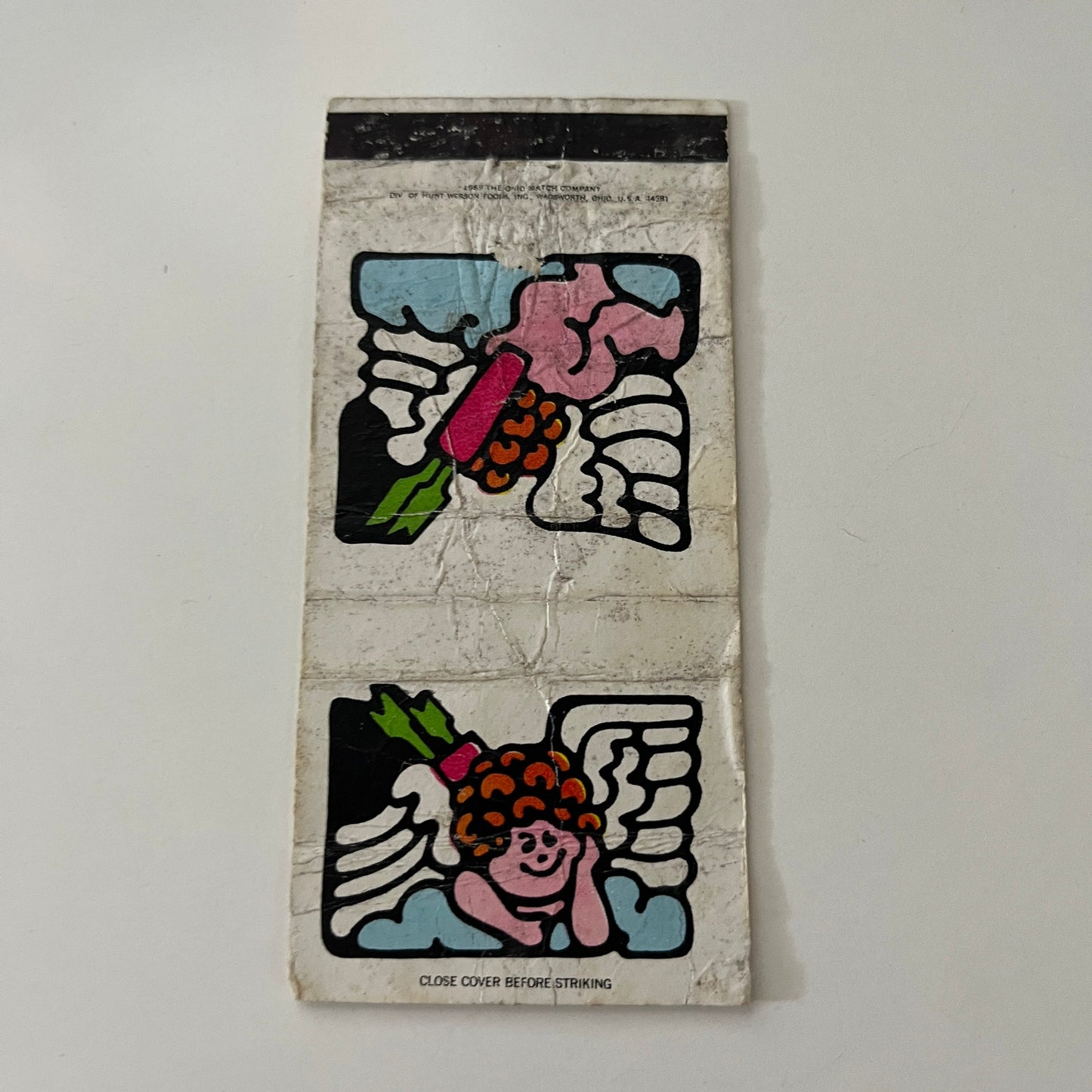 Cupid Valentine's Day Peter Max Pop Art Vintage Matchbook Cover SC4-R8