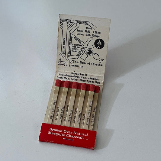 Sea of Cortez San Francisco CA Feature Matches Vintage Matchbook SC4-R8