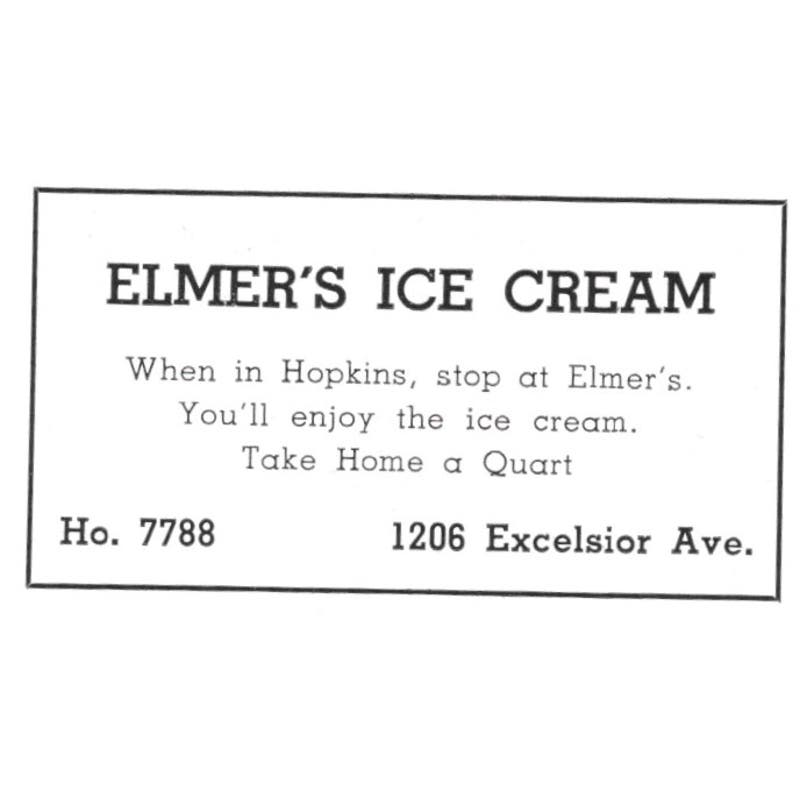 Elmer's Ice Cream Hopkins MN 1940 Magazine Ad AF1-SS5