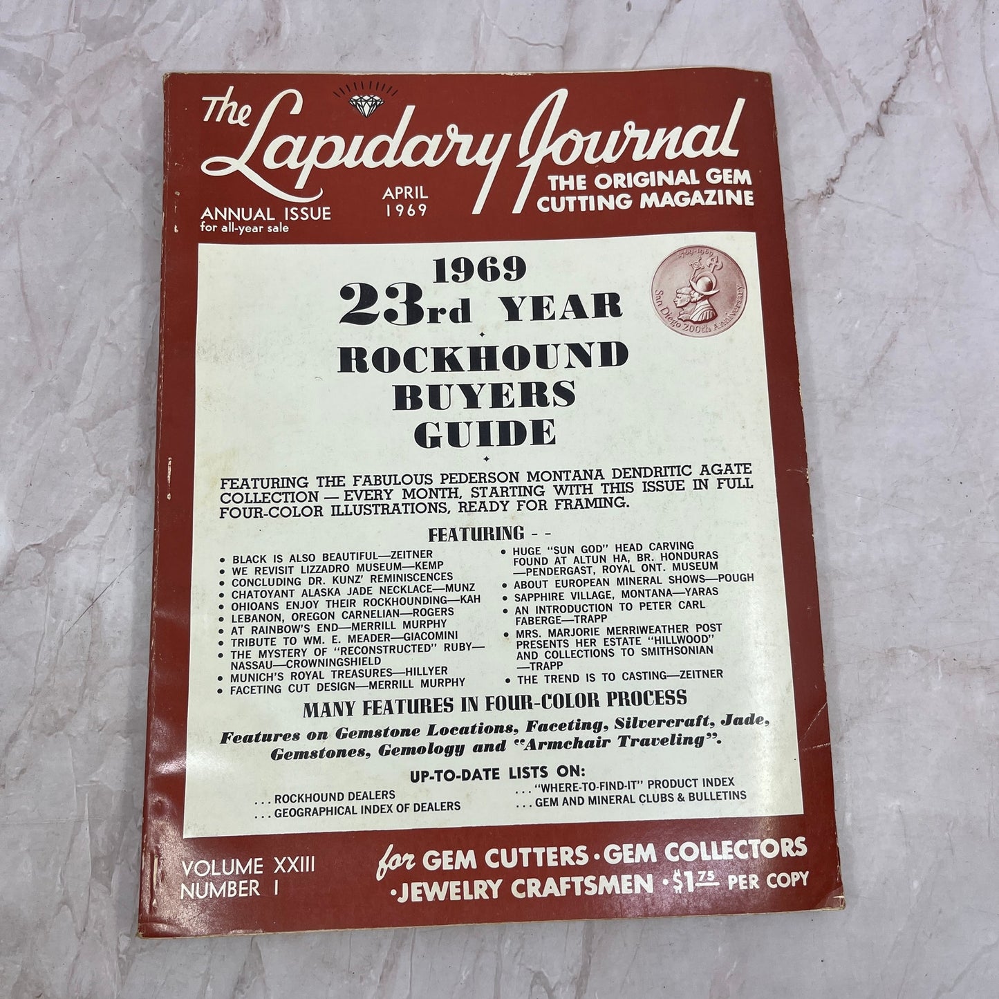 23rd Year Rockhound Buyers Guide - Lapidary Journal Magazine - Apr 1969 M23