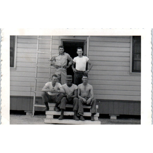 African American Soldier and Friends Postwar Germany c1954 Army Photo AF1-AP2