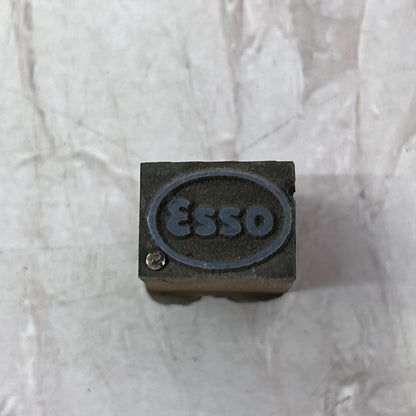 ESSO Oil Gasoline Vintage Letterpress Printers Block Plate SF5-S