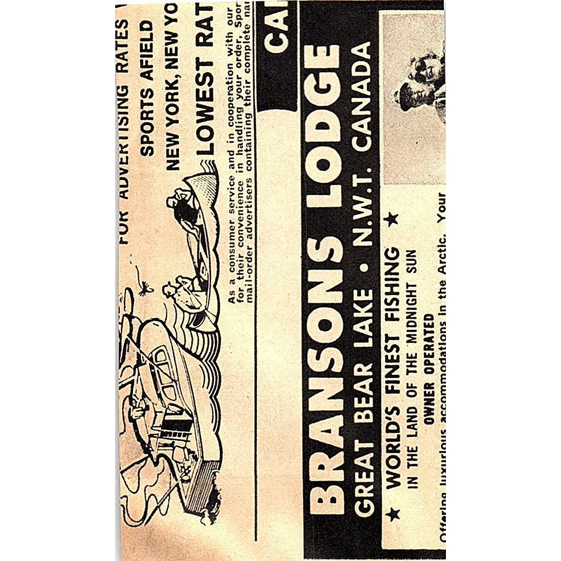 Northern Lite Camps Frank & Harold Meades Ft. Francis Ontario 1977 Ad AF6-M2