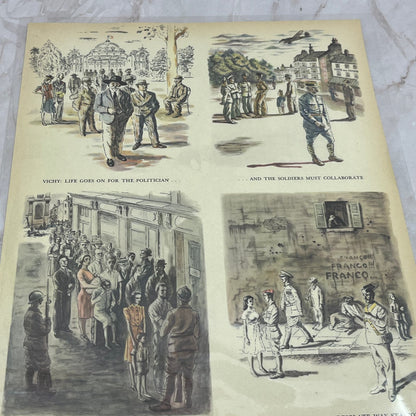 1941 WWII Print Lisbon Refugees Await Ship for West Zdzislaw Czermanski FL6-9