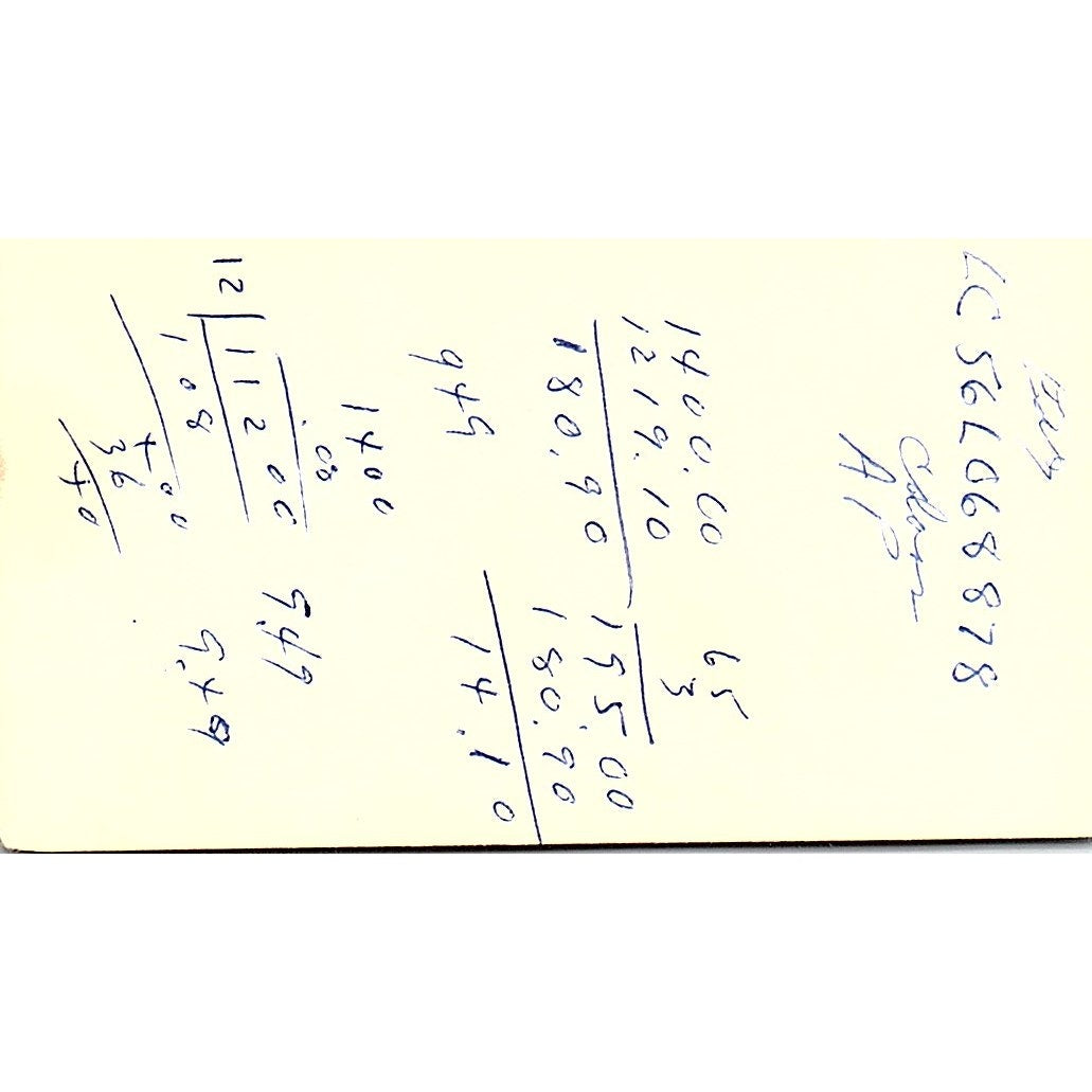 Mimi's Weaving Den Long Beach CA Vintage Business Card SSB4-B12