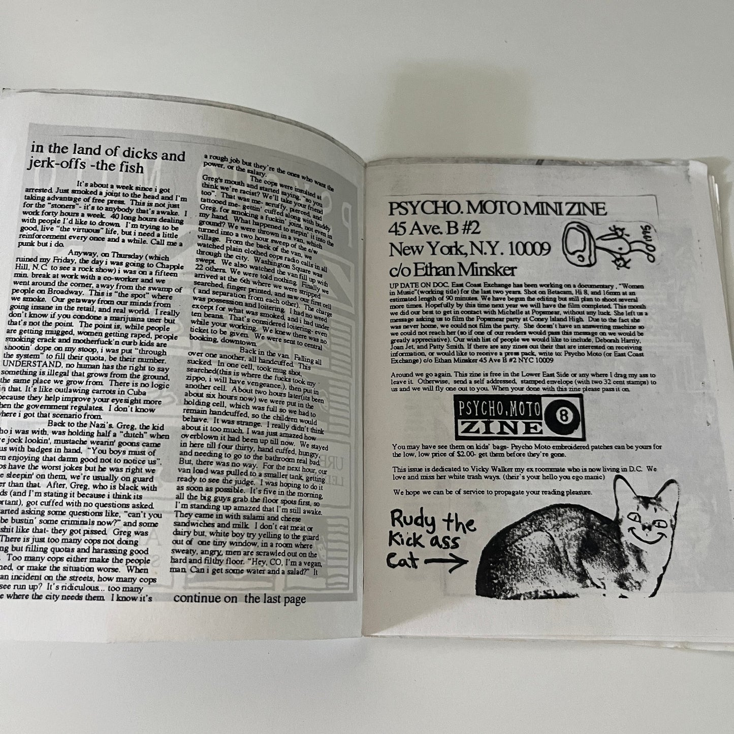 1990s Psycho Moto Mini Zine Ethan Minsker New York TE2-BB