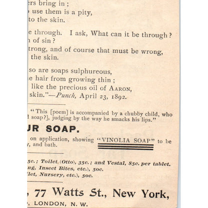 Packer's Tar Soap Children Cheerfully Join the Chorus 1892 Magazine Ad AK6-M1