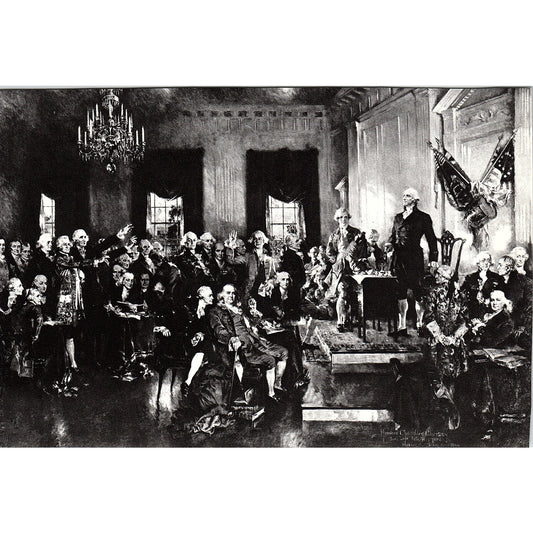 c1920 Scene at the Signing of the Constitution Vintage Art Print 5x8" V17