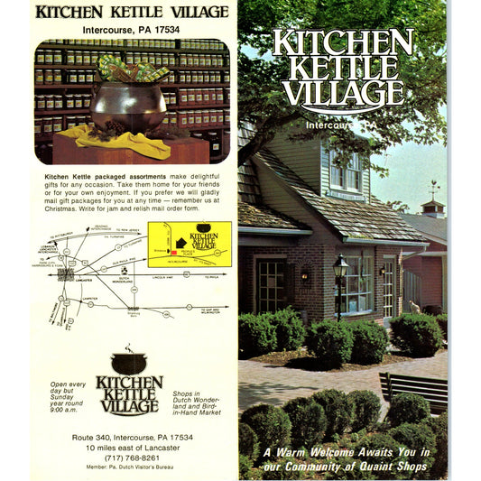 1970s Kitchen Kettle Village Intercourse PA Brochure TF4-BB