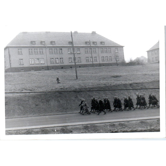 French Soldiers March Past Barracks Postwar Europe c1954 Army Photo AF1-AP4