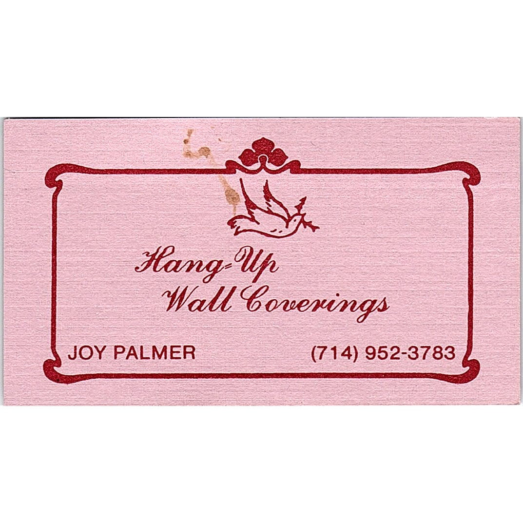 Hang Up Wall Coverings Joy Palmer California Vintage Business Card SF3-B7