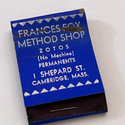 Frances Fox Method Shop Cambridge MA Vintage Matchbook Cover TB8-MB3-2