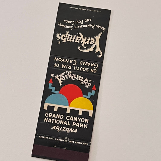 Verkamp's at Grand Canyon National Park AZ Vintage Matchbook Cover TB6-MB2-2