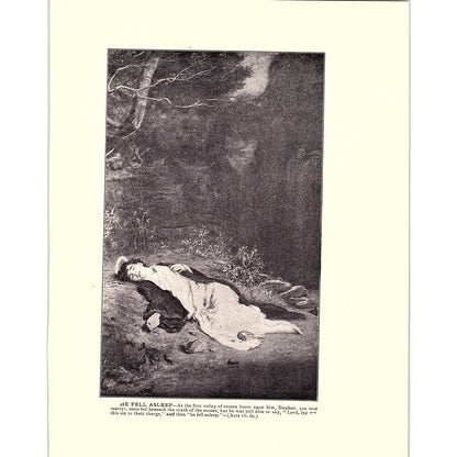 c1920 The Apostle Paul in the Storm Acts 27:34,35 Vintage Art Print 6x9" V17