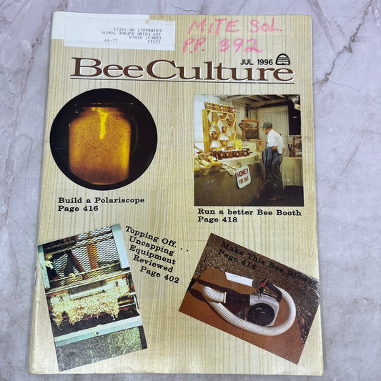 1996 Jul - Bee Culture Magazine - Bees Beekeeping Honey M33