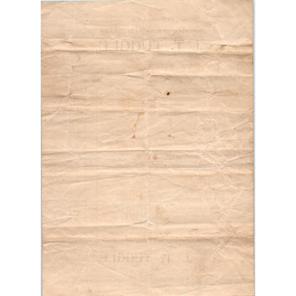 J.T. Tuggle Cotton Tallapoosa 1899 Original Billhead Letterhead Receipt D8-LL-1