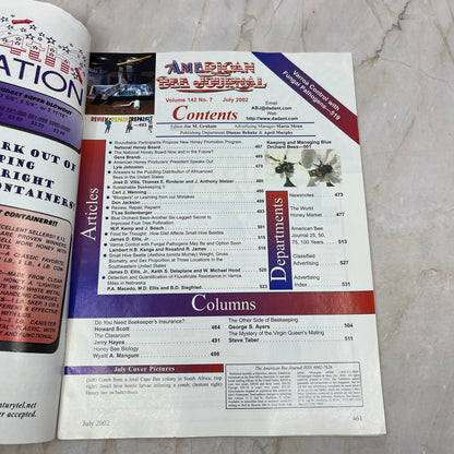 2002 July American Bee Journal Magazine Bees Beekeeping Honey M8