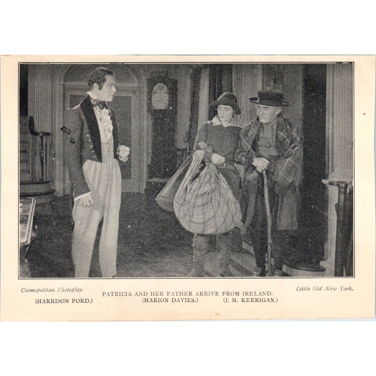 Patricia & Father Arrive From Ireland - 1923 Little Old New York Still AE5-PP