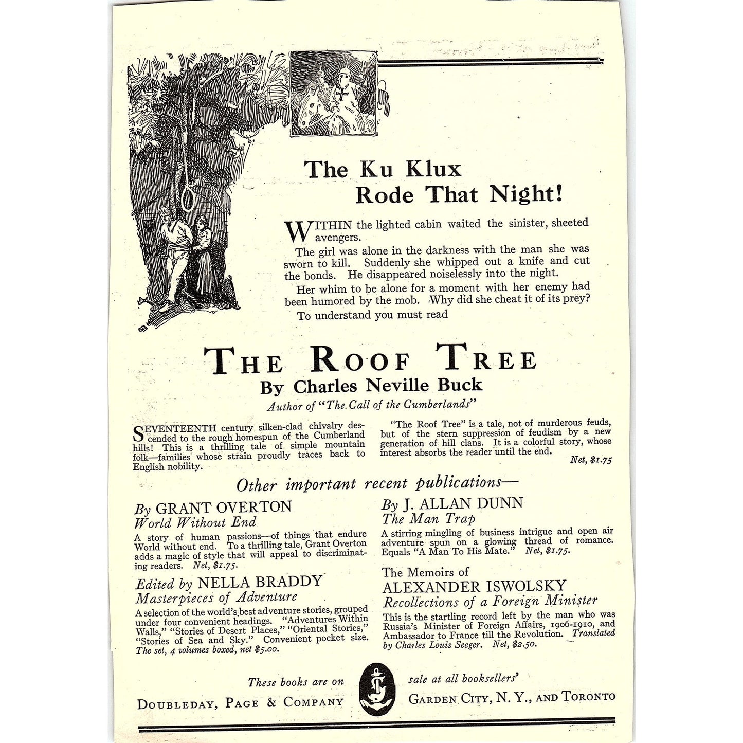 The Roof Tree Charles Neville Buck c1920 Ad AF8-10