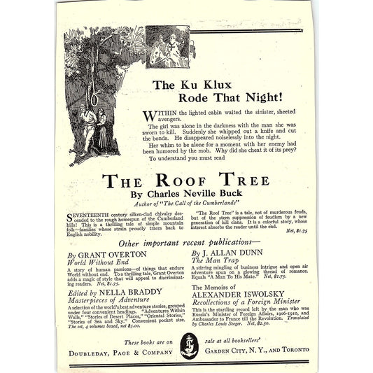 The Roof Tree Charles Neville Buck c1920 Ad AF8-10