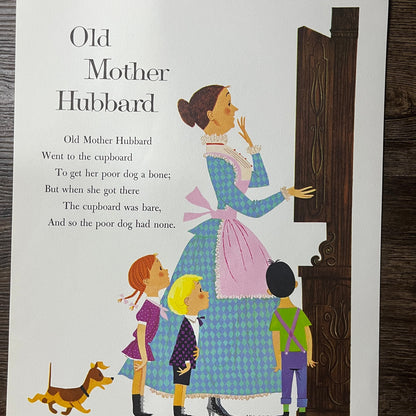 Old Mother Hubbard Vintage Dale Maxy Mother Goose Lithograph Art Print 11x14 V9