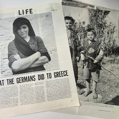 What the Germans Did to Greece 4 Pages 1940s WWII Era Article V29-5
