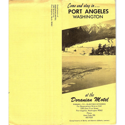 Doranian Mortel Port Angeles Washington 1960s Travel Brochure TH2-TB4