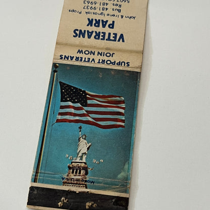 Veterans Park John & Irene Ignasiak Milwaukee Vintage Matchbook Cover TB6-MB1-14