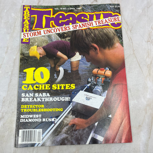 1985 April - Treasure Magazine - Treasure Hunting Metal Detecting Gold Coins M10