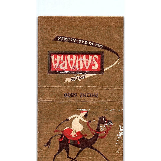 Hotel Sahara Tongo Room Las Vegas NV Vintage Matchbook Cover SF3-Y4