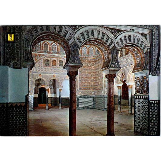 Reales Alcázares De Sevilla Salon De Embajadores Vintage Postcard PD1