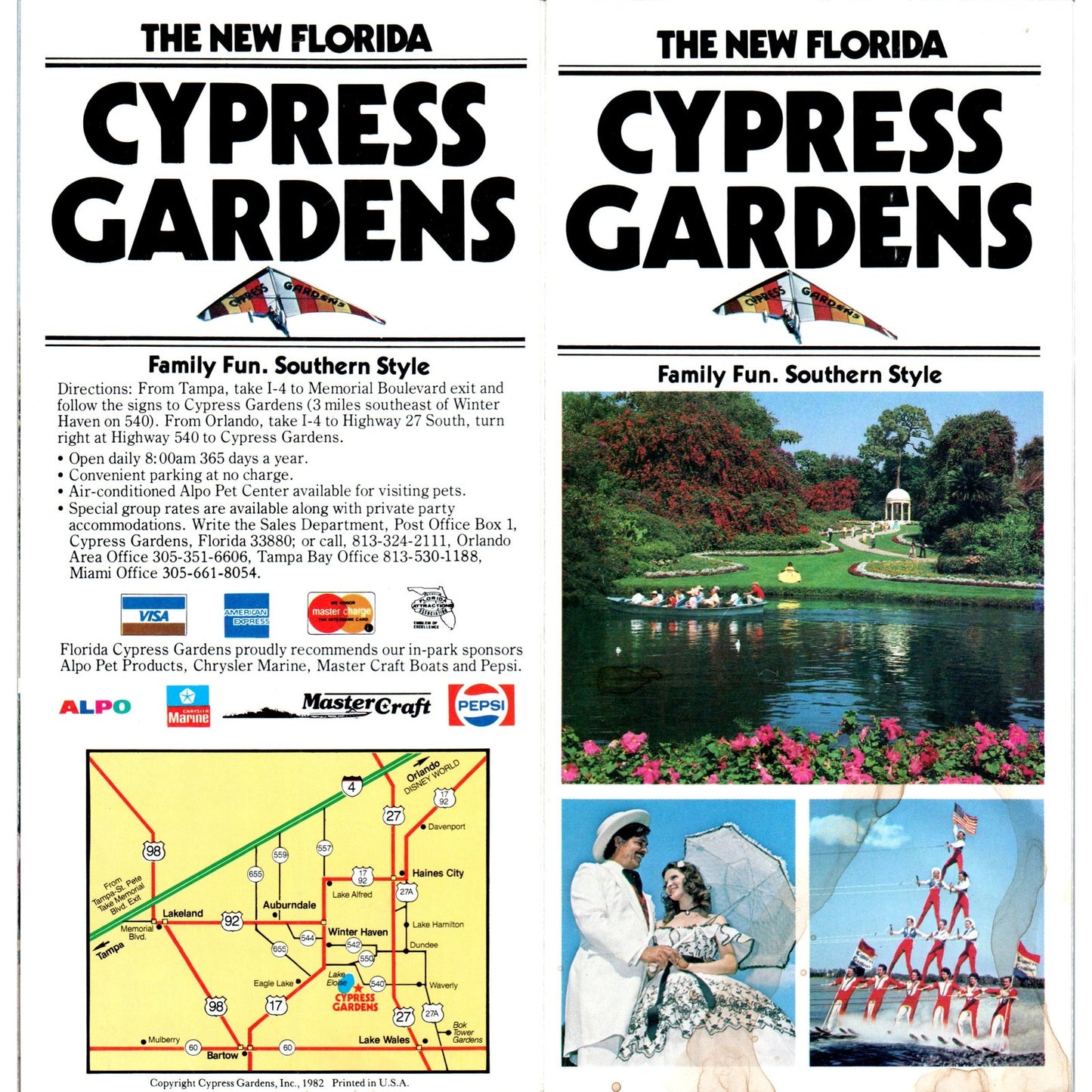 Vintage The New Florida Cypress Gardens Travel Brochure TF4-B3