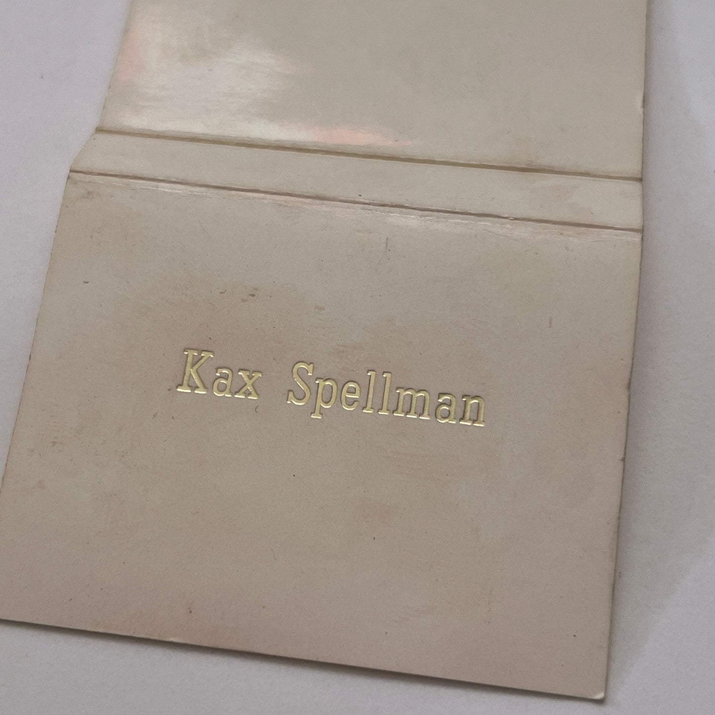 Kax Spellman Monogrammed Vintage Matchbook Cover MM2-8