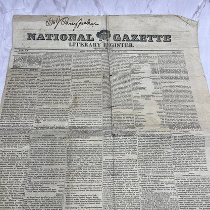 1841 March 4 - National Gazette Literary Register - Indians Escape Tampa Bay D22