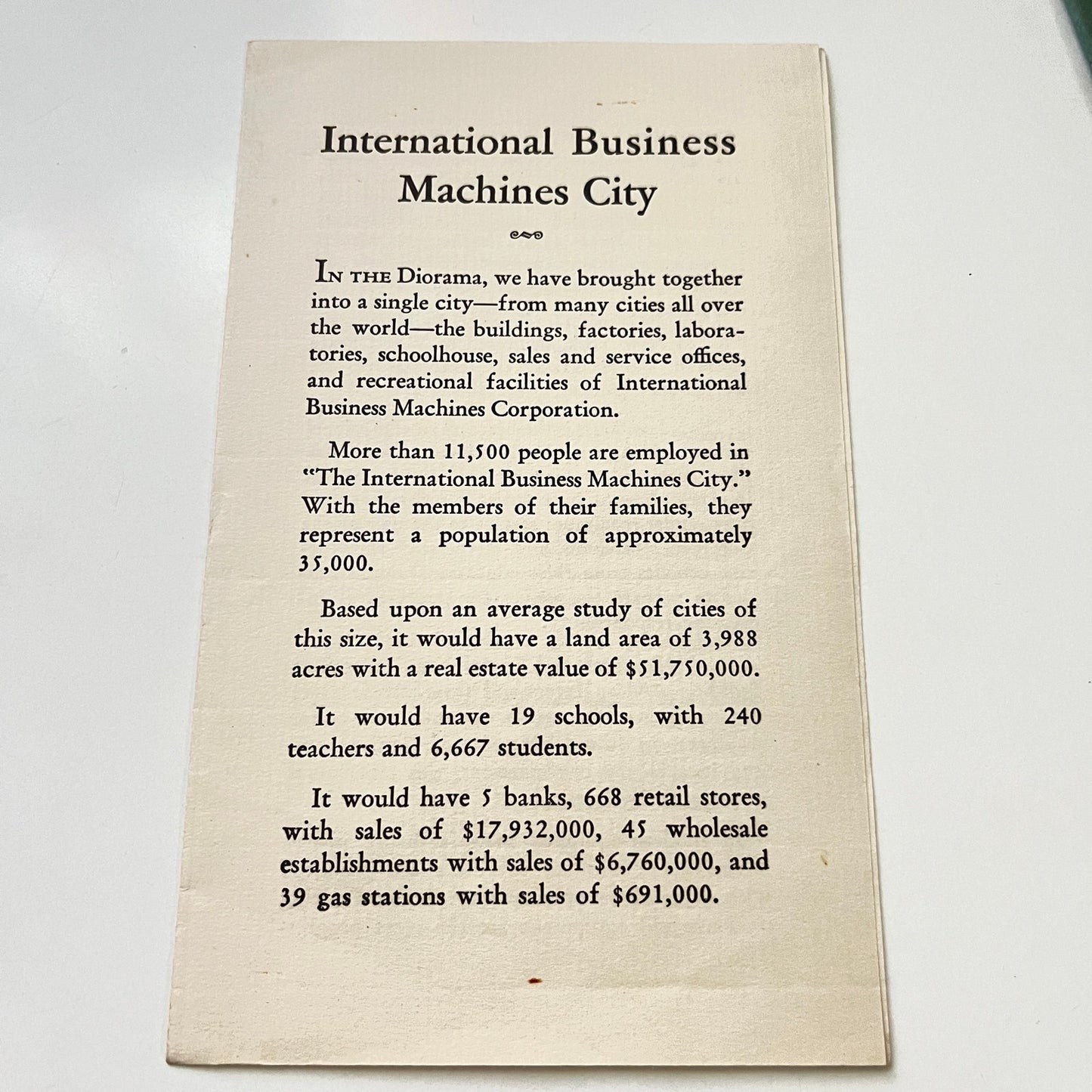 1940 IBM International Business Machines Day Ephemera Lot NY World’s Fair H4-4