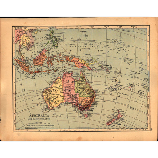 Australia, Roman Empire, Ancient Italy & Greece Double Sided 1901 Map V14-1