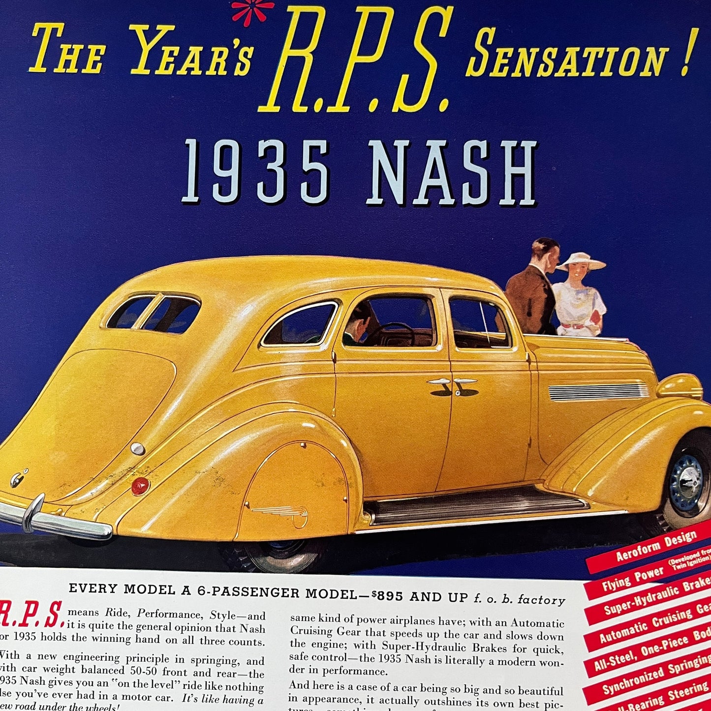 1935 Nash LaFayette Advanced Victoria Ambassador Victoria 1935 Ad V1-5