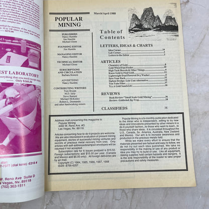 1988 Mar/Apr - Popular Mining Magazine - Treasure Hunting Gold Prospecting M19
