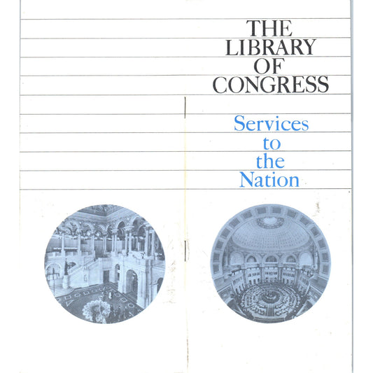 1970s The Library of Congress Services to the Nation Tourist Brochure TF4-BC