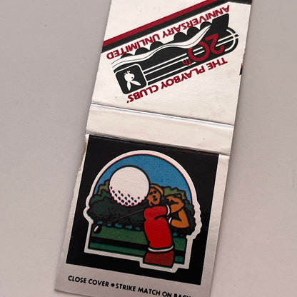 The Playboy Clubs 20th Anniversary Lake George Vintage Matchbook Cover TB6-MB2-3