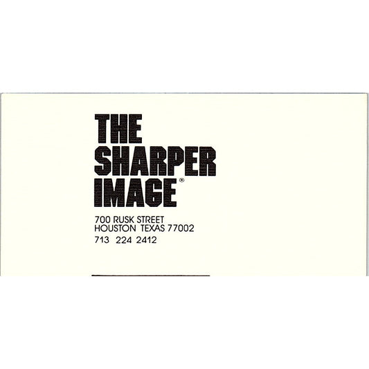 The Sharper Image Houston Texas Vintage Business Card SB4-B8