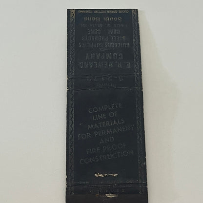 E.R. Newland Company Builders Supplies South Bend Vintage Matchbook MM5-9