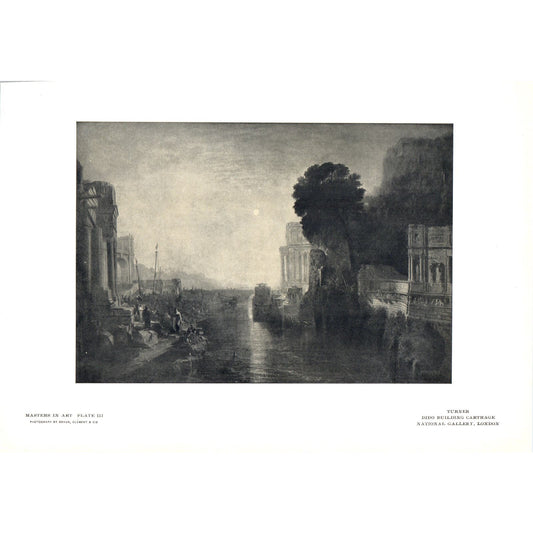 Dido Building Carthage - Turner c1905 Art Print D12