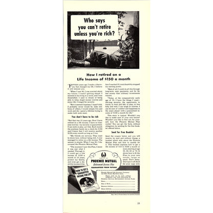 Phoenix Mutual Retirement Income Plan 1940 Ad V14-8