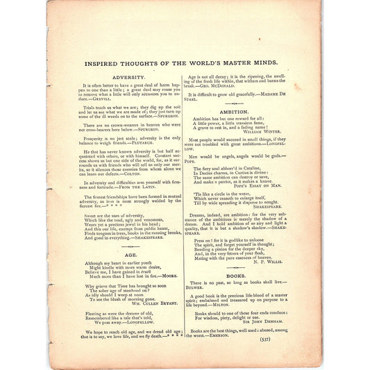 Inspired Thoughts Of World's Masterminds 11 Pages 1884 Perfect Jewels TA5-CJ-6
