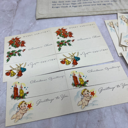 Vintage Kroger Christmas Gift Tags Unused in Envelope Ai5-PCL