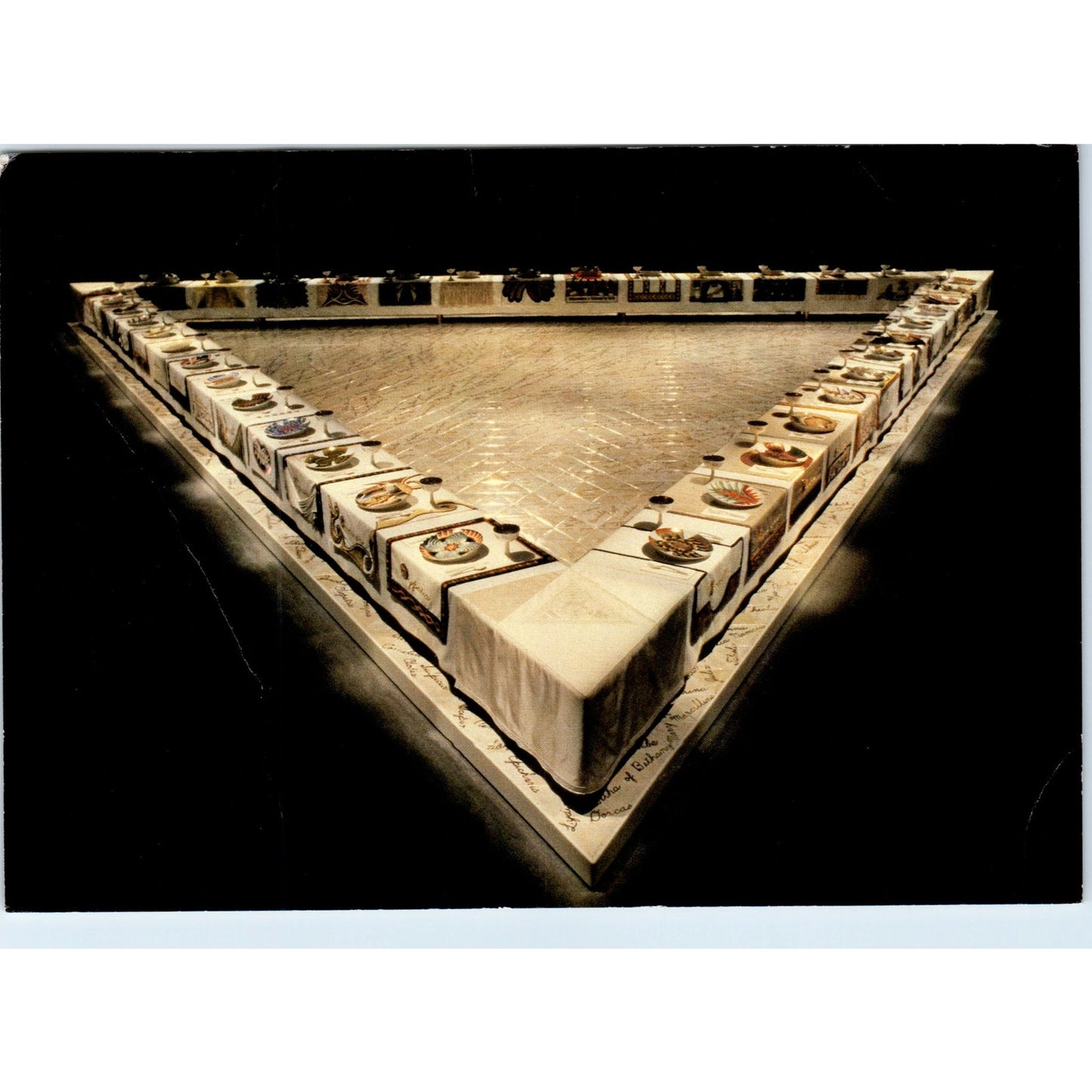 The Dinner Party by Judy Chicago - 1979 Oversized Postcard AB8-RS1