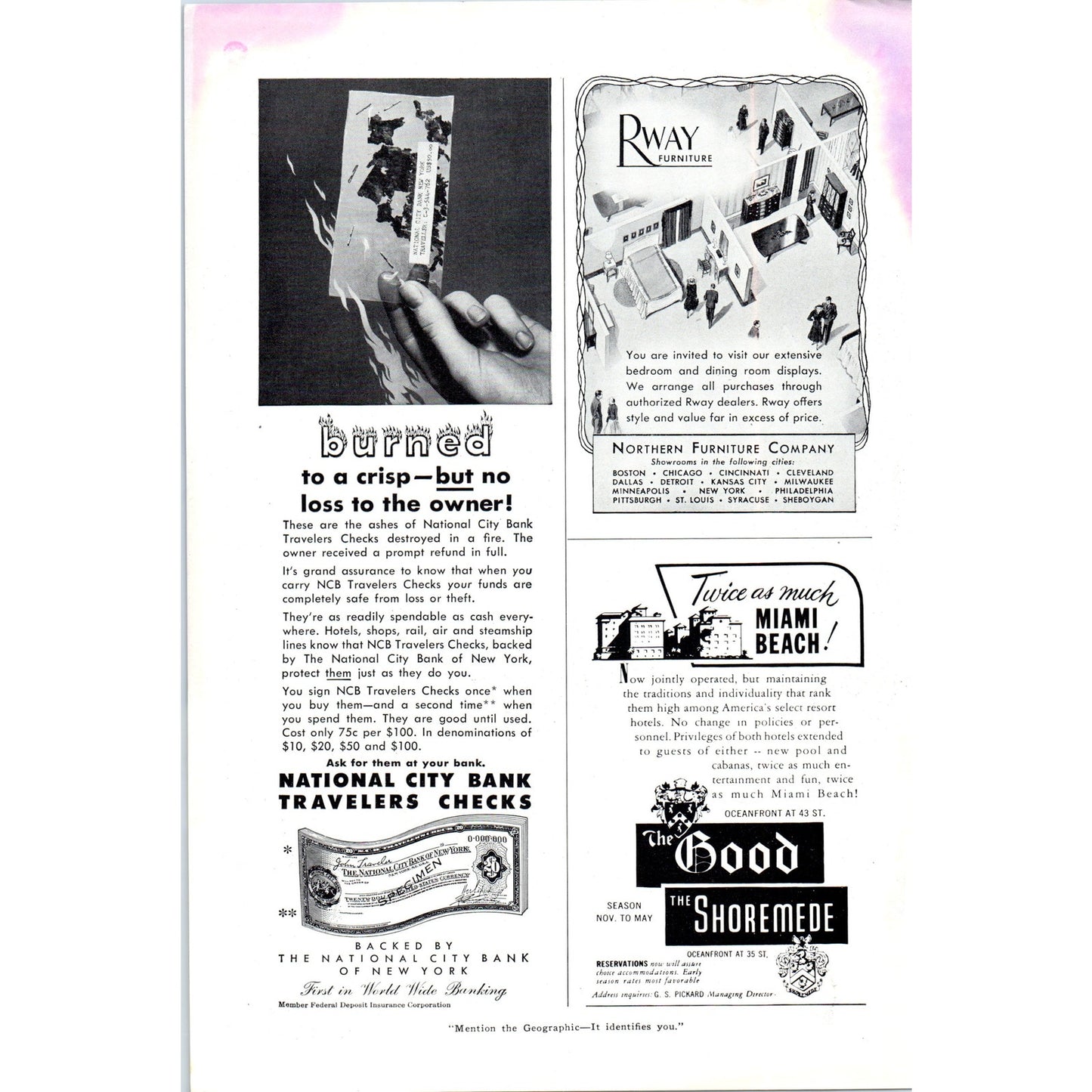 Admiral Triple Thrill Mahogany Television TV Teleset - Vintage Magazine Ad D20