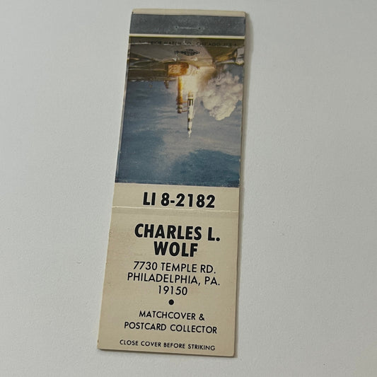 Charles L Wolf Matchcover Collectors 1972 RMS Convention Matchbook TB6-MB2-5